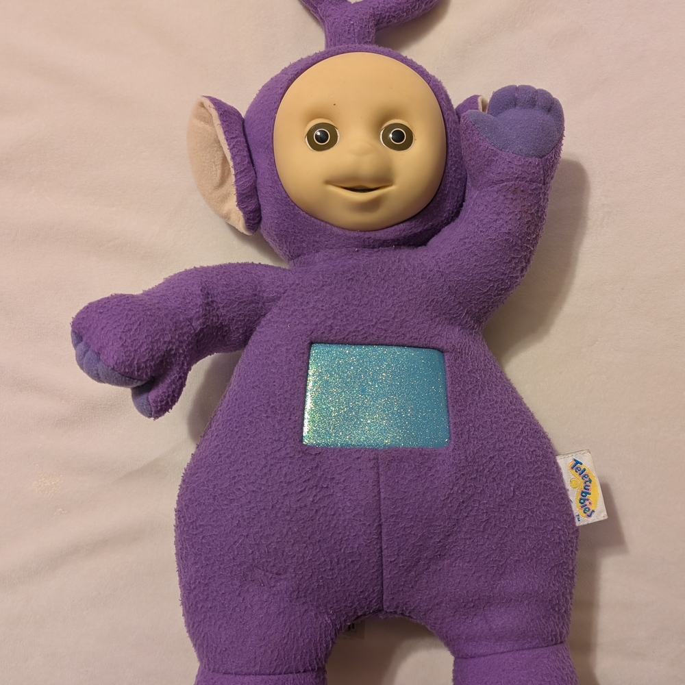 Tinky Winky Teletubbies 1998 Talking Stuffed Purple Plush 17" Playskool Vintage